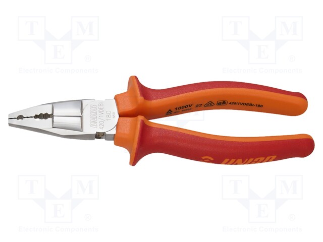 Pliers; insulated; 180mm