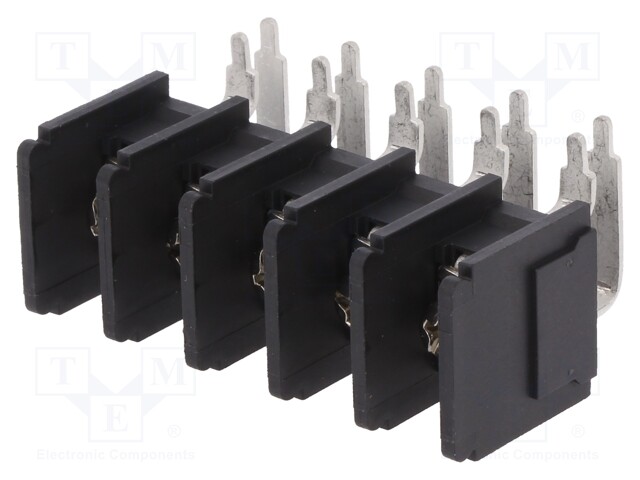 PCB terminal block; angled 90°; 11mm; ways: 5; on PCBs; 4mm2; 32A