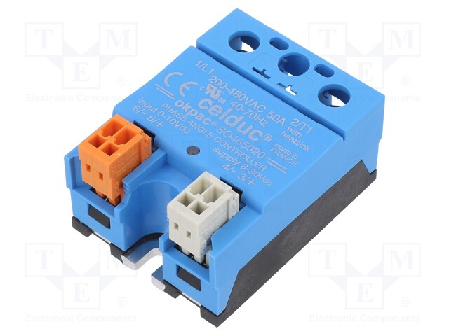 Relay: solid state; Ucntrl: 0÷10VDC; 50A; 200÷480VAC; -40÷90°C