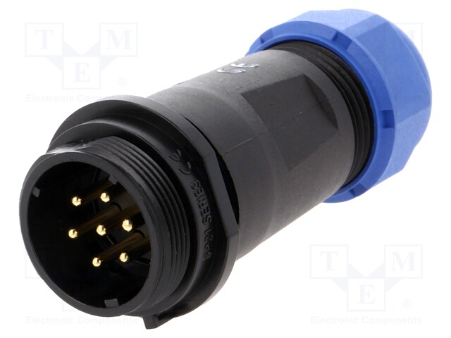 Plug; male; SP21; PIN: 7; IP68; 7÷12mm; soldering; for cable; 500V