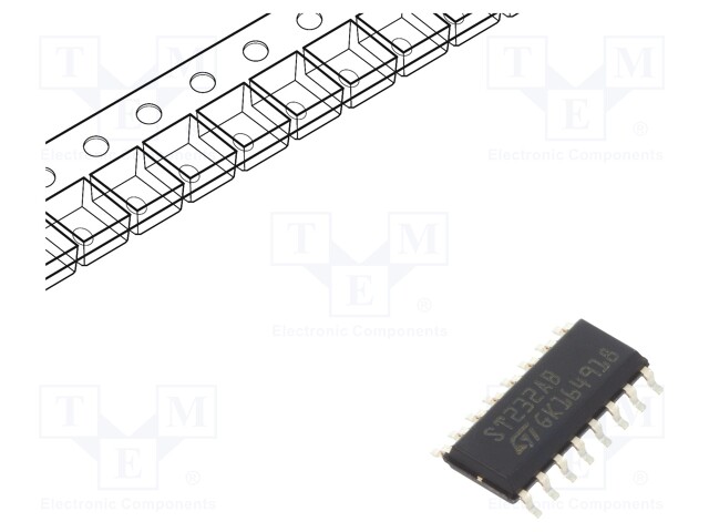 IC: interface; transceiver; RS232; SO16; 5VDC