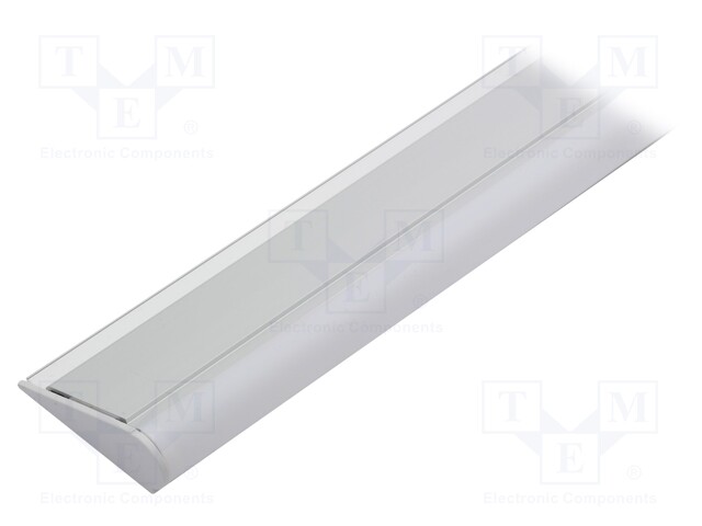 Profiles for LED modules; white; surface; natural; L: 1m; anodized