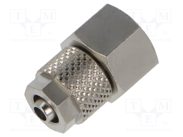 Screw-on fitting; threaded; max.15bar; nickel plated brass; 4mm