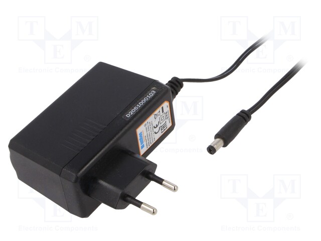 Power supply: switched-mode; volatage source; 12VDC; 2.5A; 30W