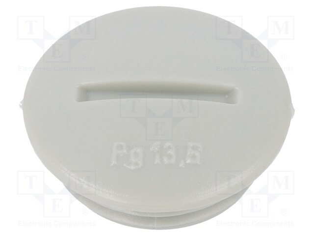 Stopper; PG13,5; Mat: polystyrene; light grey