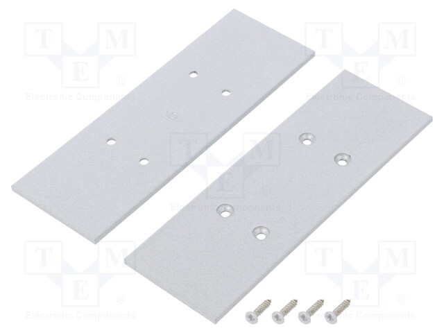 Cap for LED profiles; silver; steel; Application: VARIO30