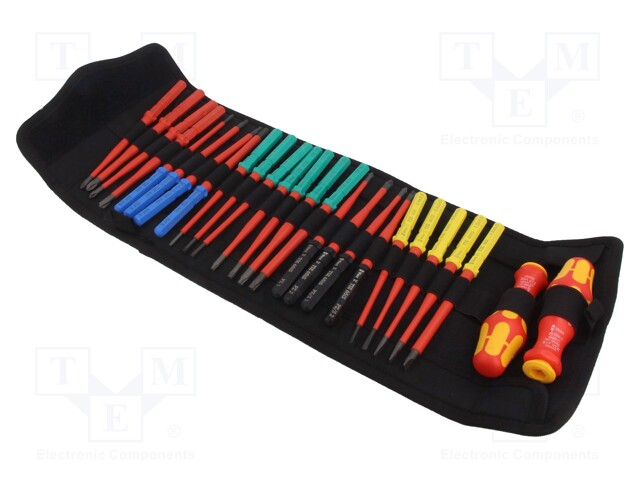 Kit: screwdrivers; insulated; 1kVAC; case; 26pcs.