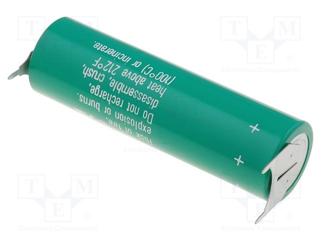 Battery: lithium; 3V; AA; 3pin; Ø14.7x50mm; 2000mAh