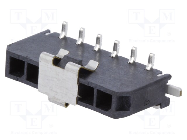 Socket; wire-board; male; Micro-Fit 3.0; 3mm; PIN: 6; SMT; 5A; tinned