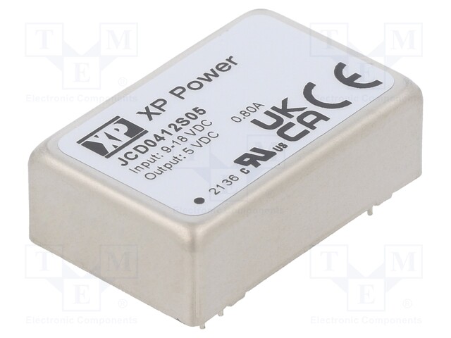 Isolated Board Mount DC/DC Converter, 2:1 Input, ITE, 1 Output, 4 W, 5 V, 800 mA