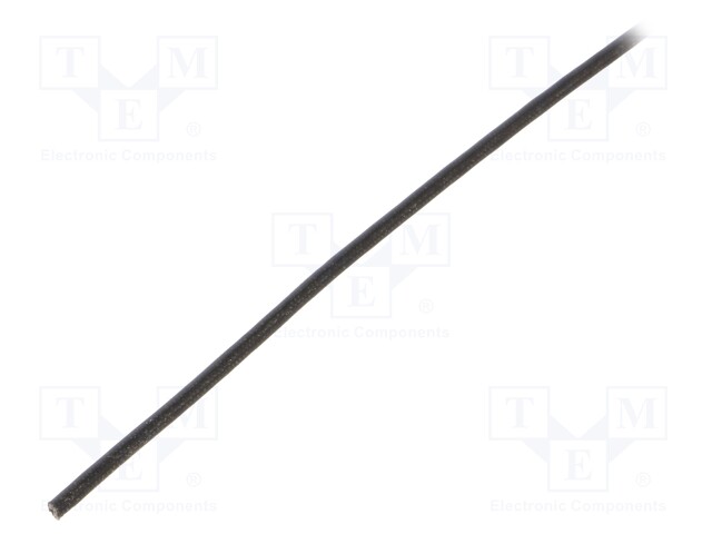 Insulating tube; black; -20÷155°C; Øint: 0.5mm; L: 200m