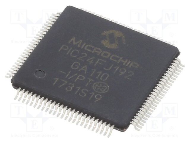 PIC microcontroller; Memory: 192kB; SRAM: 16kB; 32MHz; SMD; TQFP100