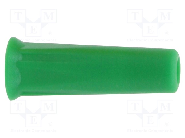 Socket; 4mm banana; 36A; green; nickel plated; soldered; -20÷80°C