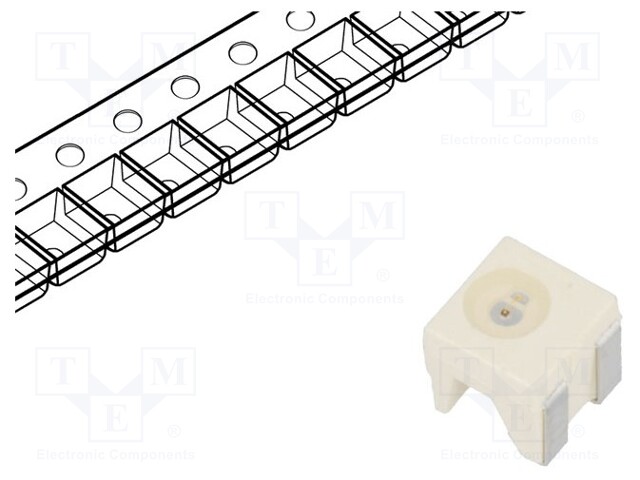 LED; SMD; 4040; yellow; 30÷61mlm; 9÷18mcd; 4.2x4.2x2.85mm; 120°