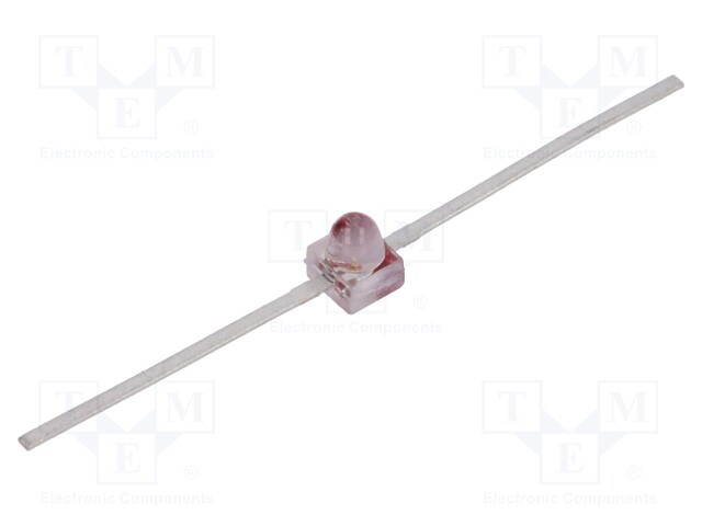 LED; 1.65mm; red; axial; 10÷40mcd; 28°; Front: convex; 1.5÷3V; THT