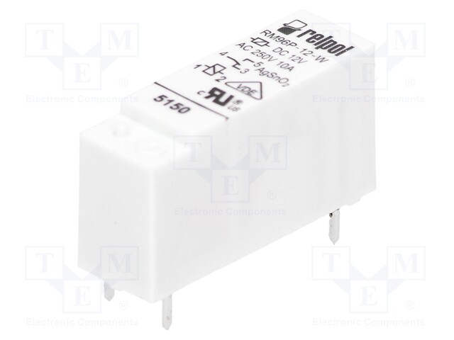 Relay: electromagnetic; SPDT; Ucoil: 12VDC; 8A/250VAC; 8A/24VDC; 8A