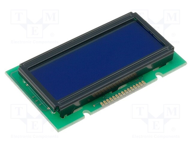 Display: LCD; alphanumeric; STN Negative; 12x2; blue; LED; PIN: 15