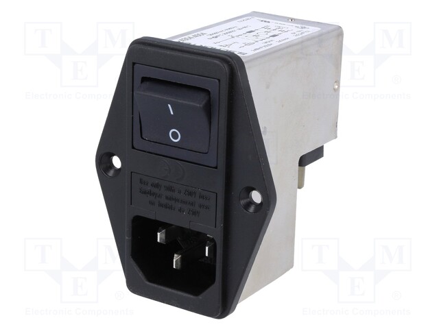 Connector: AC supply; socket; male; 6A; 250VAC; IEC 60320; -25÷85°C