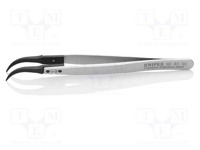 Tweezers; Blade tip shape: sharp; Tweezers len: 130mm; ESD