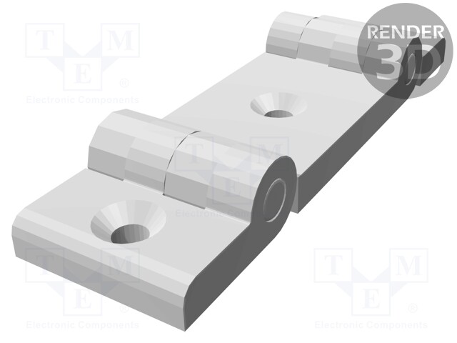 Hinge; Width: 119mm; technopolymer (PA); black; H: 36mm