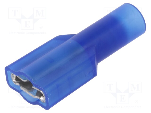 Terminal: flat; 6.4mm; 0.8mm; female; crimped; for cable; insulated