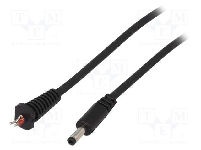 Cable; wires,DC 4,0/1,7 plug; straight,Sony; 1mm2; black; 1.5m
