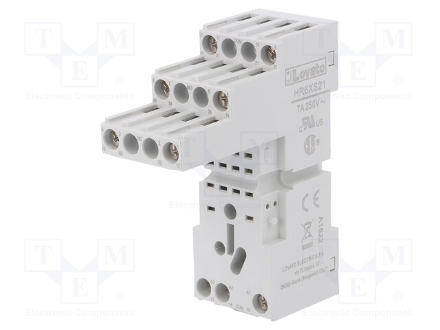 Socket; PIN: 8; 10A; 250VAC; Mounting: DIN; Series: HR60