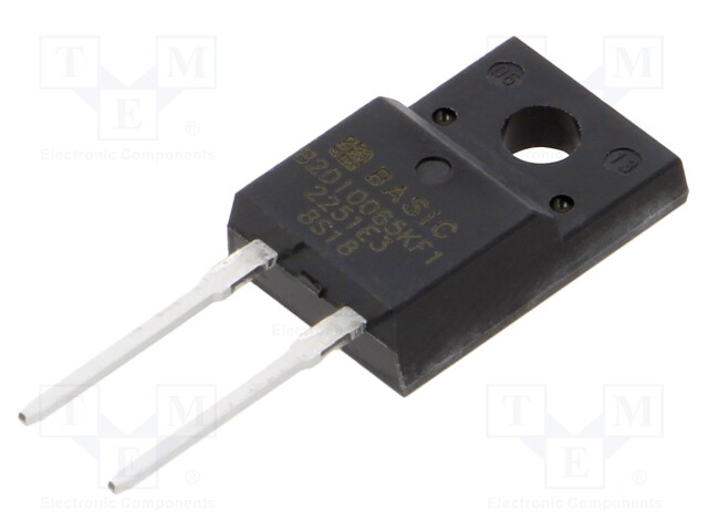 Diode: Schottky rectifying; SiC; THT; 650V; 10A; TO220FP-2; tube