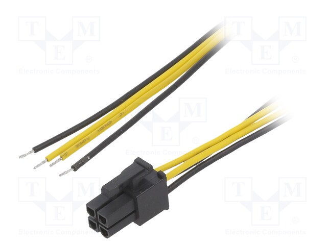 Cable: mains; ATX P4 female,wires; 0.45m