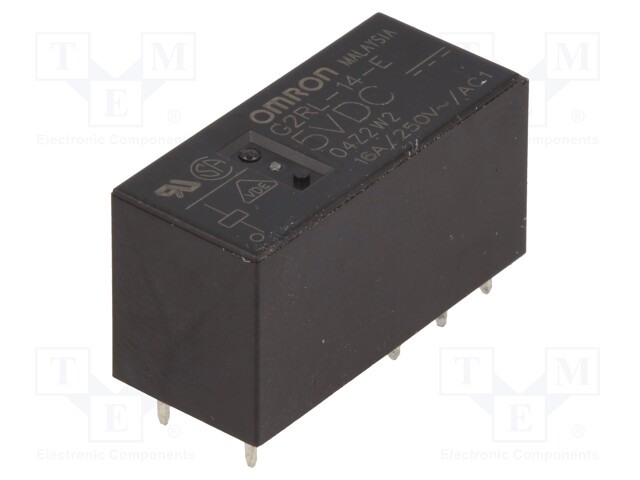 Relay: electromagnetic; SPDT; Ucoil: 5VDC; 16A/250VAC; 16A/24VDC