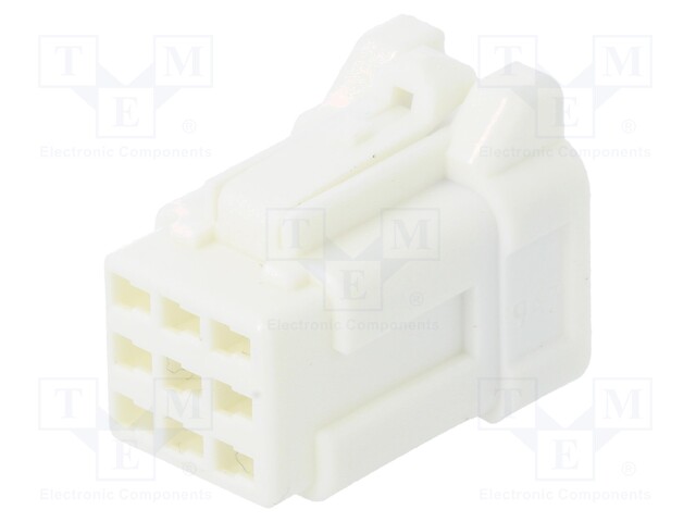 Connector: wire-wire/PCB; DF62W; plug; female; PIN: 9; 2.2mm