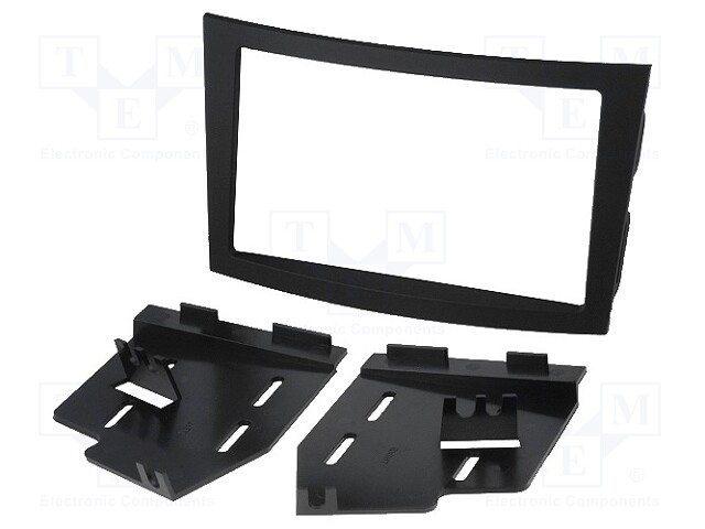 Radio mounting frame; Subaru; 2 DIN; black