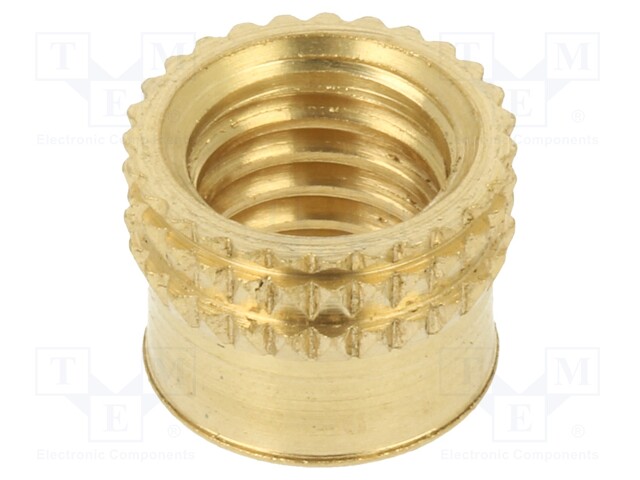 Threaded insert; brass; M8; BN: 37885; L: 8.3mm; MULTISERT®