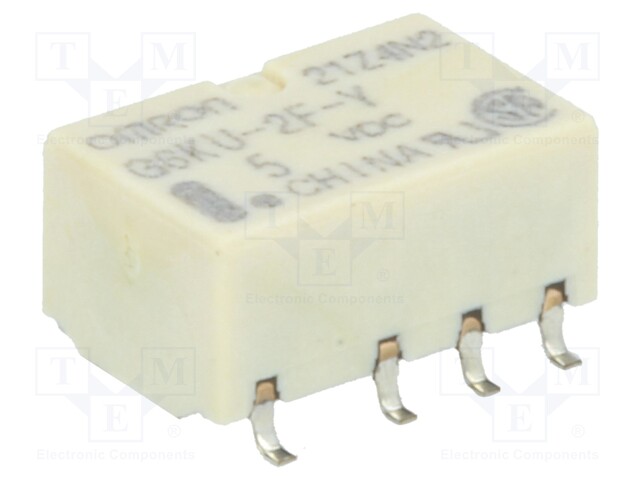 Relay: electromagnetic; DPDT; Ucoil: 5VDC; 0.3A/125VAC; 1A/30VDC