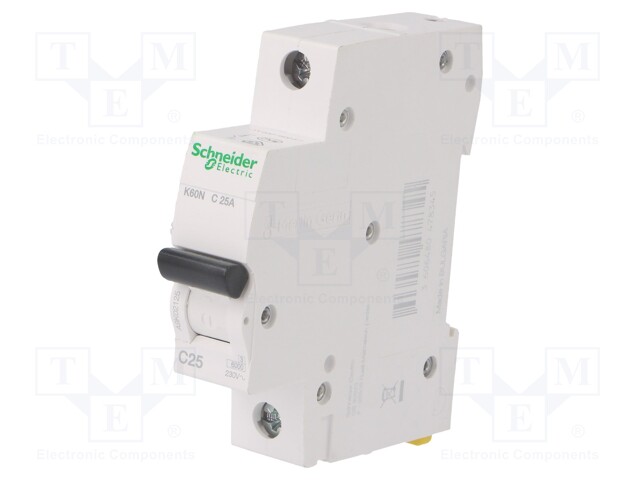 Circuit breaker; 230/400VAC; Inom: 25A; Poles: 1; DIN; Charact: C