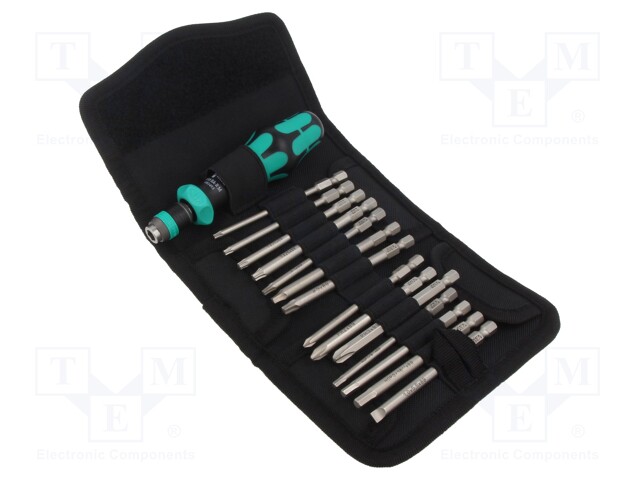 Kit: screwdrivers; hex key,square,Phillips,slot,Torx®; case