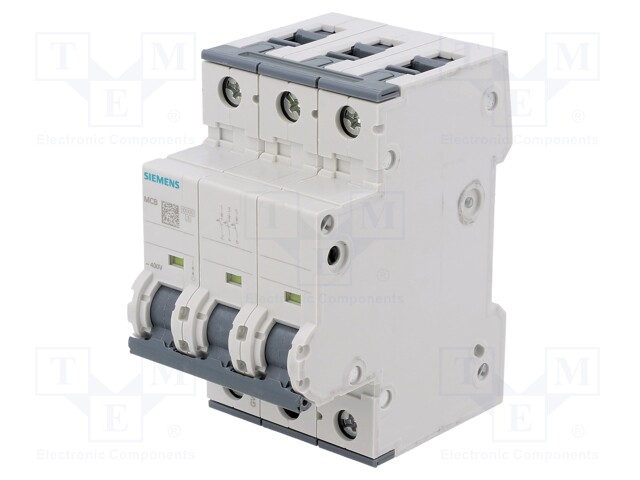 Circuit Breaker, MCB, 5SY4, 3P, 10 kA, 400 V, 15 A