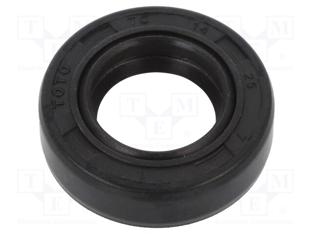 Oil seal; NBR; D: 7mm; -40÷100°C; Shore hardness: 70; Øhole: 25mm