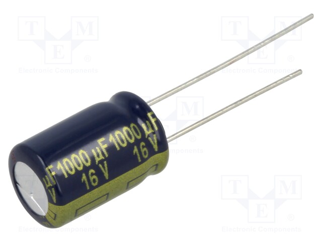 Electrolytic Capacitor, 1000 µF, 16 V, FK Series, ± 20%, Radial Leaded, 4000 hours @ 105°C