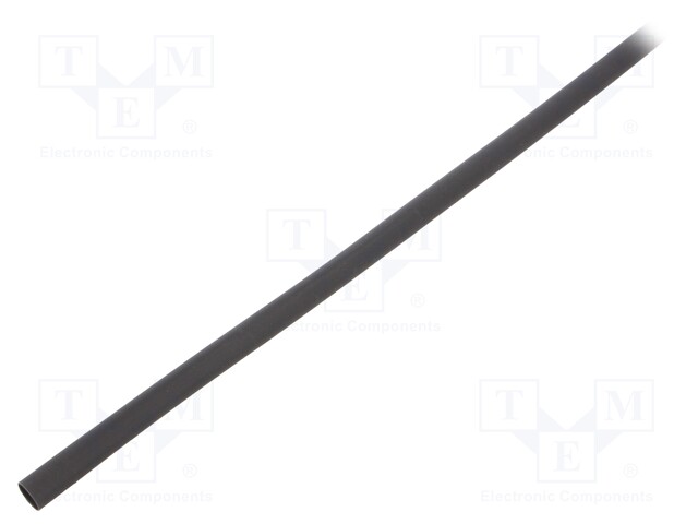 Heat shrink sleeve; glueless; 2: 1; 4.8mm; L: 1m; black; polyolefine