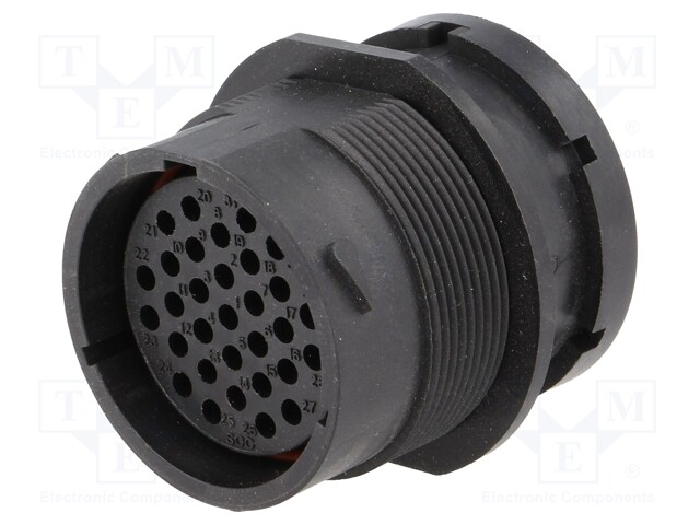 Connector: automotive; XRC; socket; female; PIN: 31; w/o contacts