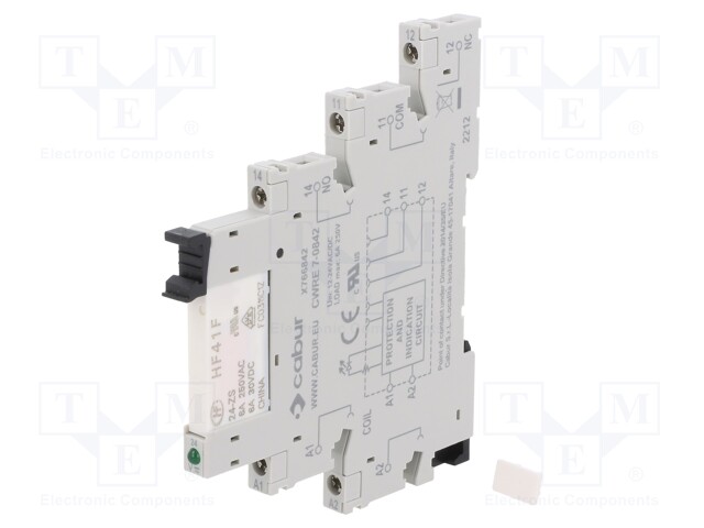 Relay: interface; SPDT; Ucoil: 24VDC; Ucoil: 24VAC; DIN