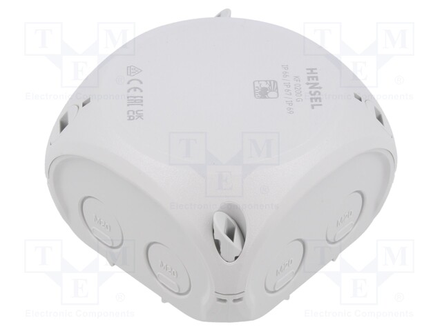 Enclosure: junction box; X: 104mm; Y: 104mm; Z: 70mm; IP66,IP67; grey