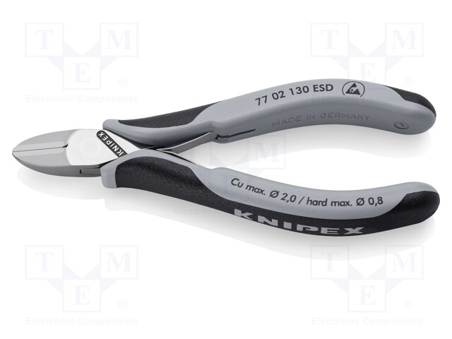 Pliers; side,cutting; ESD; 130mm; with small chamfer