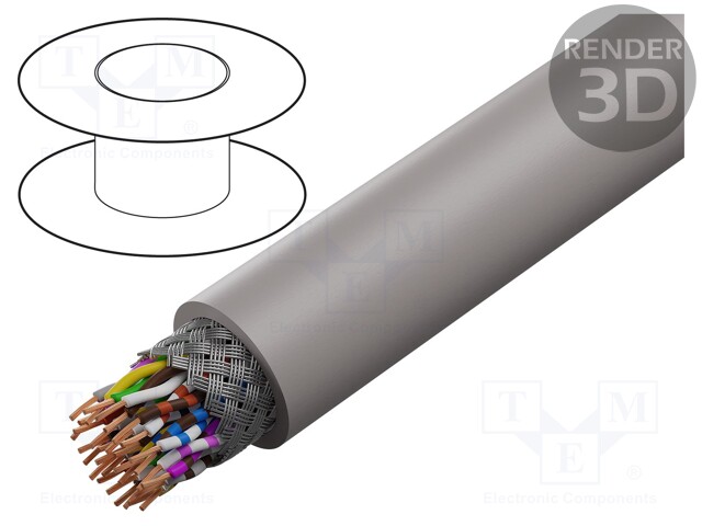 Wire; UNITRONIC® LiHCH (TP); 16x2x0,5mm2; tinned copper braid