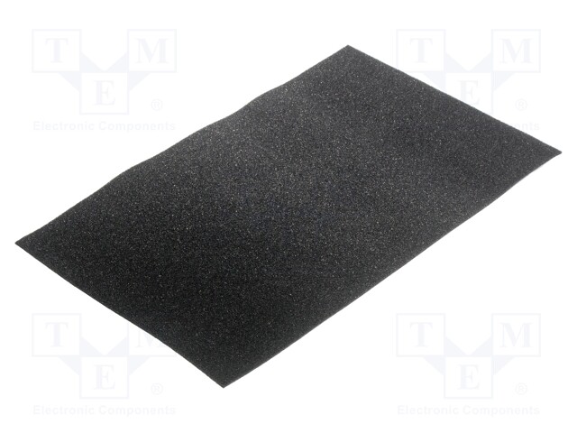 Conductive foam; ESD; L: 555mm; W: 355mm; Thk: 3mm; polyurethane