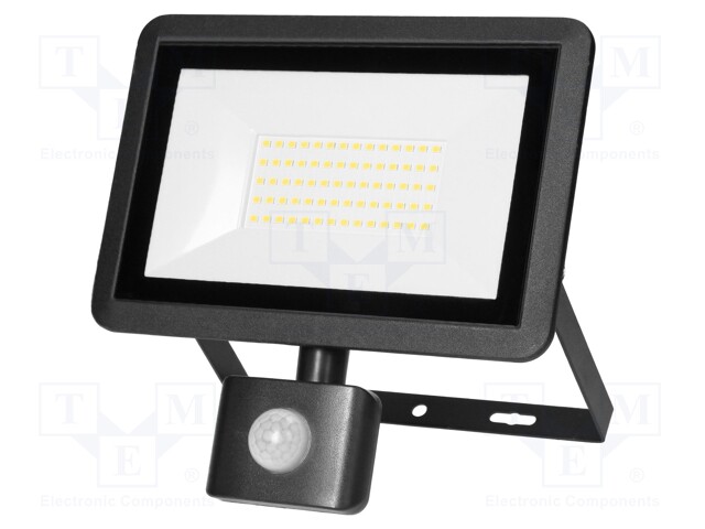 Lamp: LED flood light; 50W; 4000K; CRImin: 80; IP44; 4000lm; 230VAC