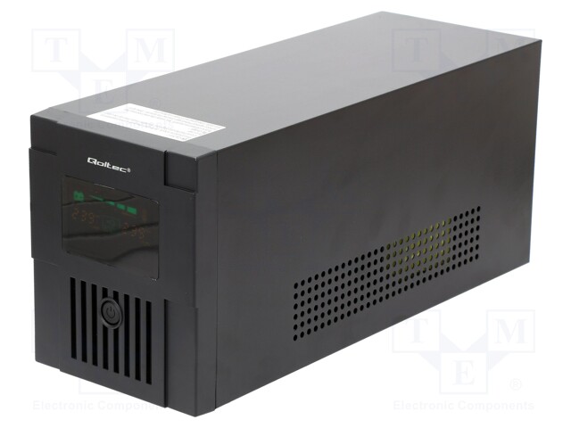 Power supply: UPS; 370x135x165mm; 1.2kW; 2kVA; 11.3kg; 9Ah; 0÷40°C