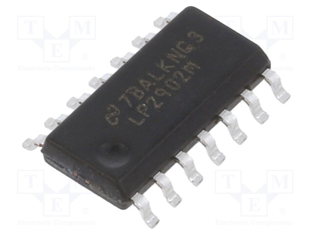 Operational amplifier; 100kHz; 3÷26V; Channels: 4; SO14; IB: 40nA