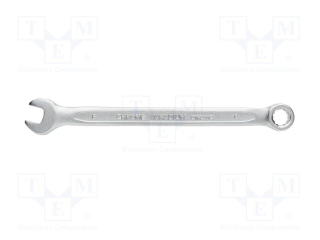 Wrench; combination spanner; 6mm; Chrom-vanadium steel; DIN 3113